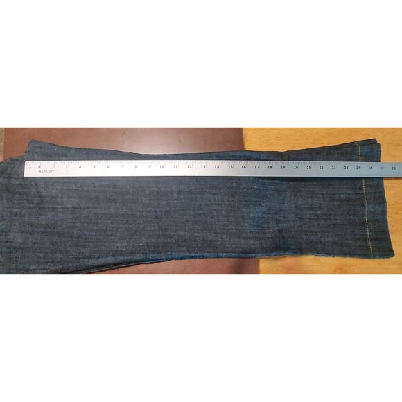 Roz & Ali Dark Wash Bootcut 4 Pocket Woman's Jeans Size 8p - Picture 6 of 6